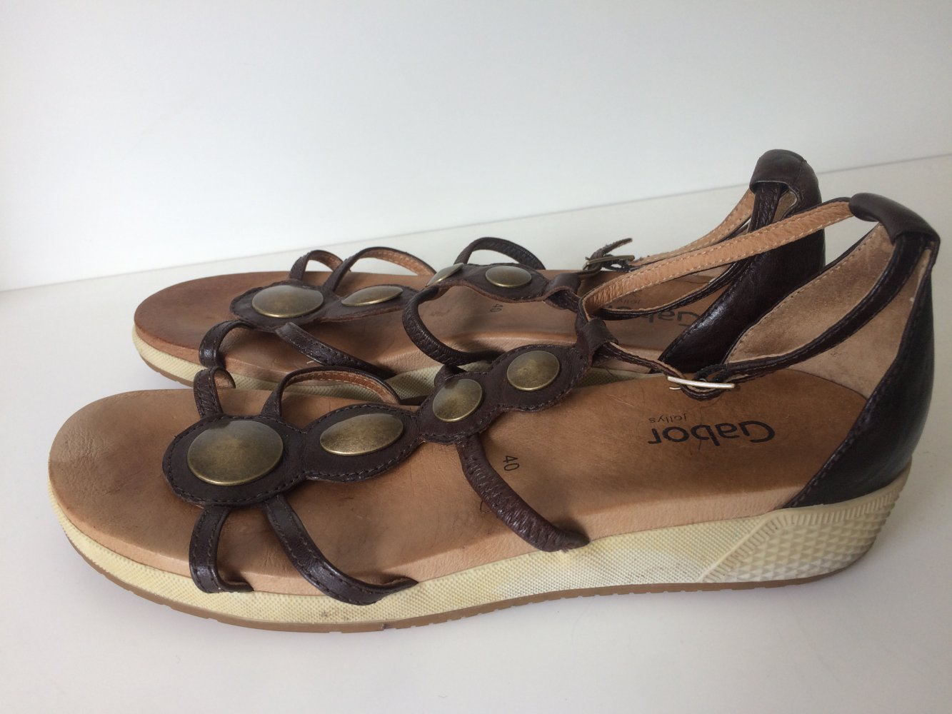 GABOR DAMEN LEDER SANDALEN GR. 40