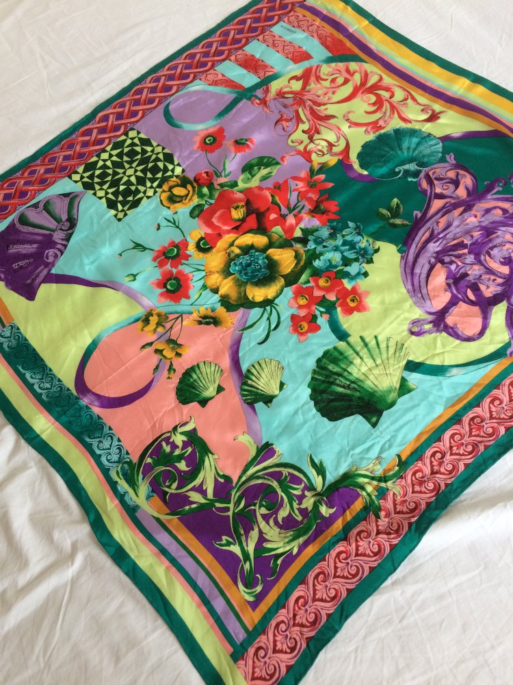 EXKLUSIVER VINTAGE REINE SEIDE CODELLO TUCH HALSTUCH HAARTUCH 