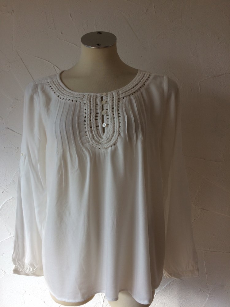 WEISSE BLUSE TUNIKA GR. 38/40
