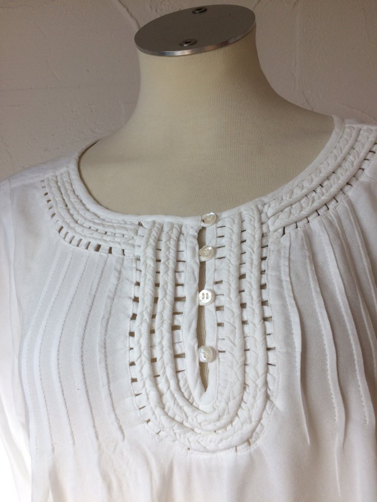WEISSE BLUSE TUNIKA GR. 38/40