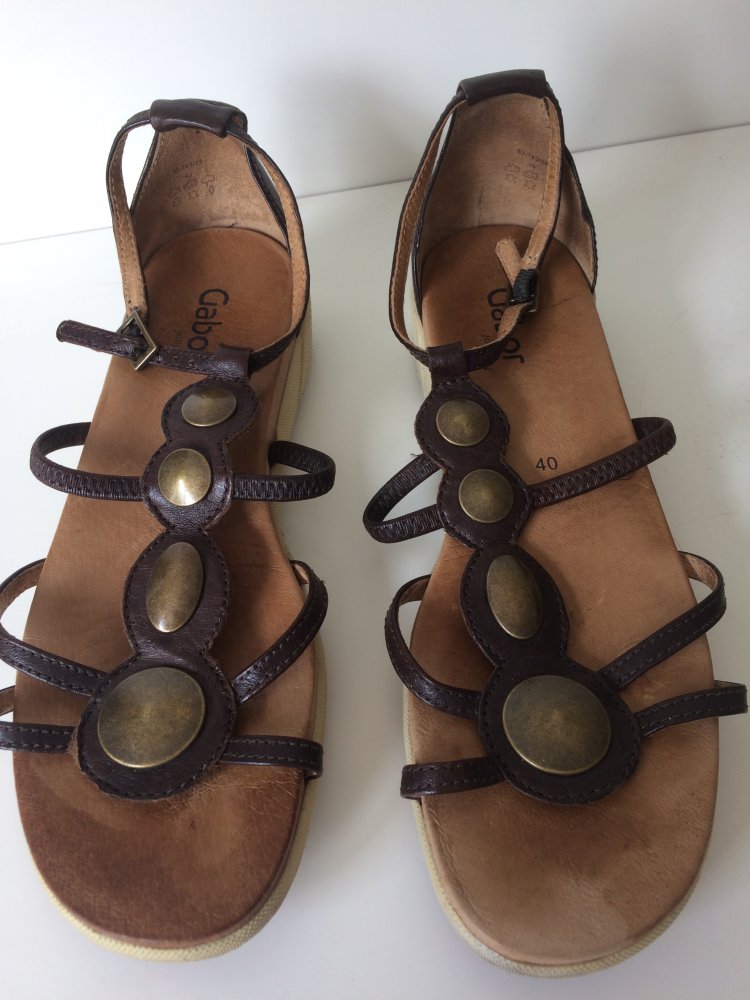 GABOR DAMEN LEDER SANDALEN GR. 40