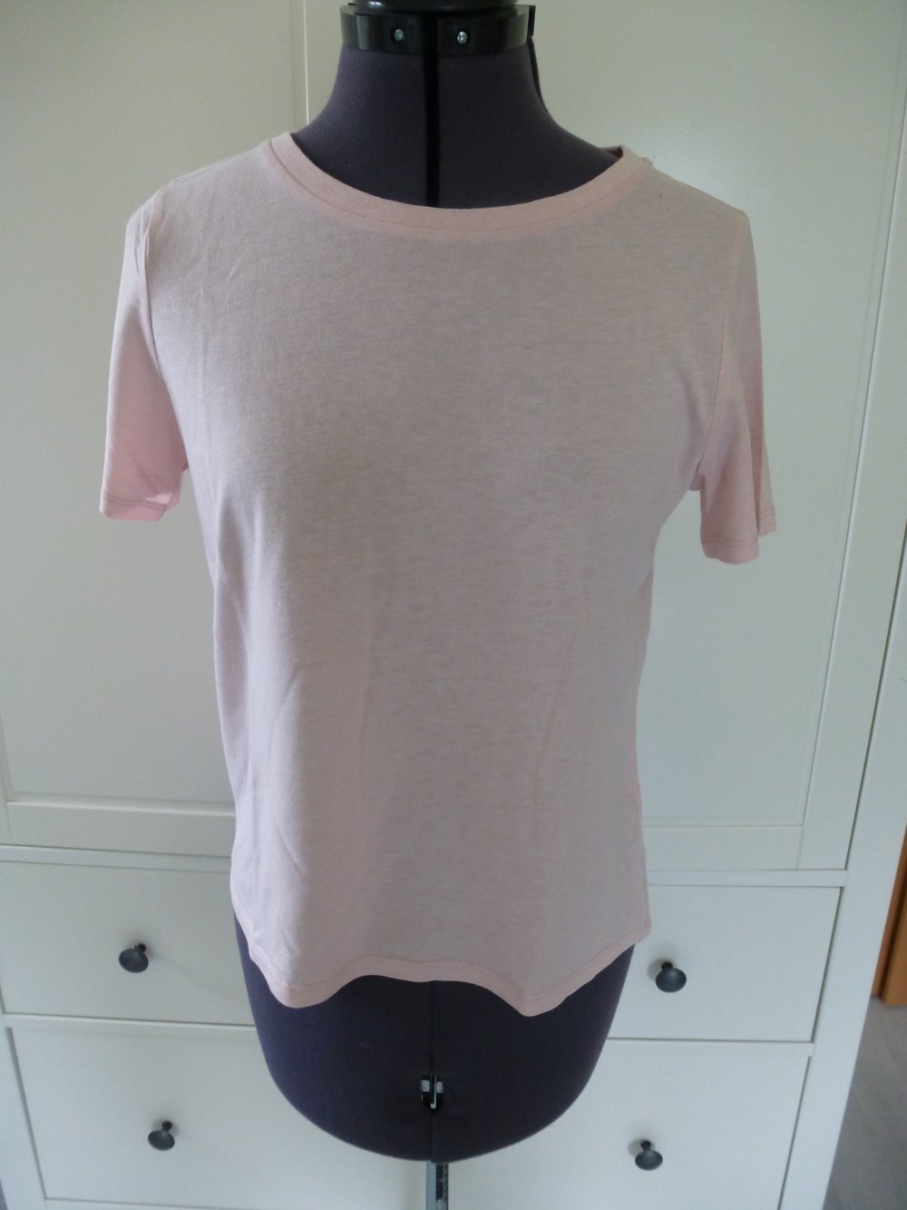 T-Shirt rosa basic Rundhalsausschnitt