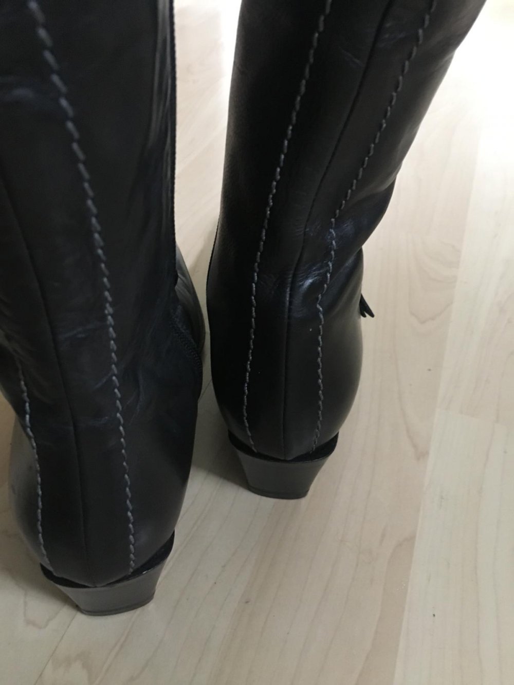 Stiefel, NEU, Leder, schwarz, Gr. 37