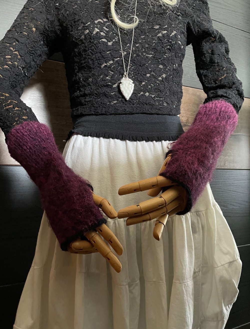 Hand Stulpen Neko bordo lila Emo k-Pop kawaii Japan ??