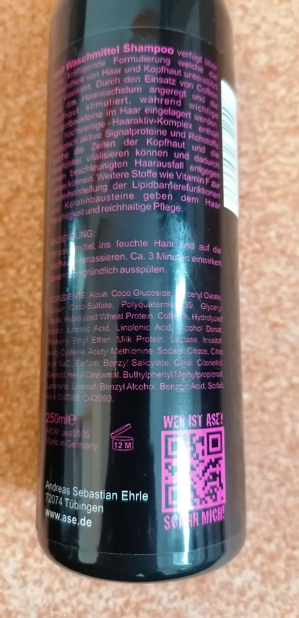 ((17) Andreas Sebastian Ehrle Vollwaschmittel Volumen Shampoo 