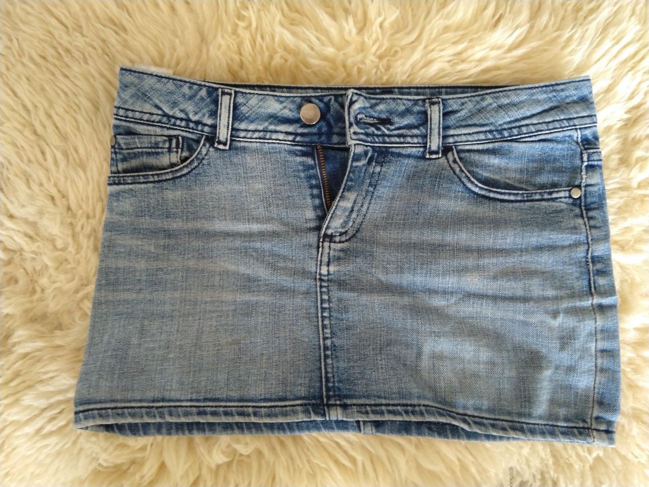 superkurzer, sexy Mini Jeans Rock 