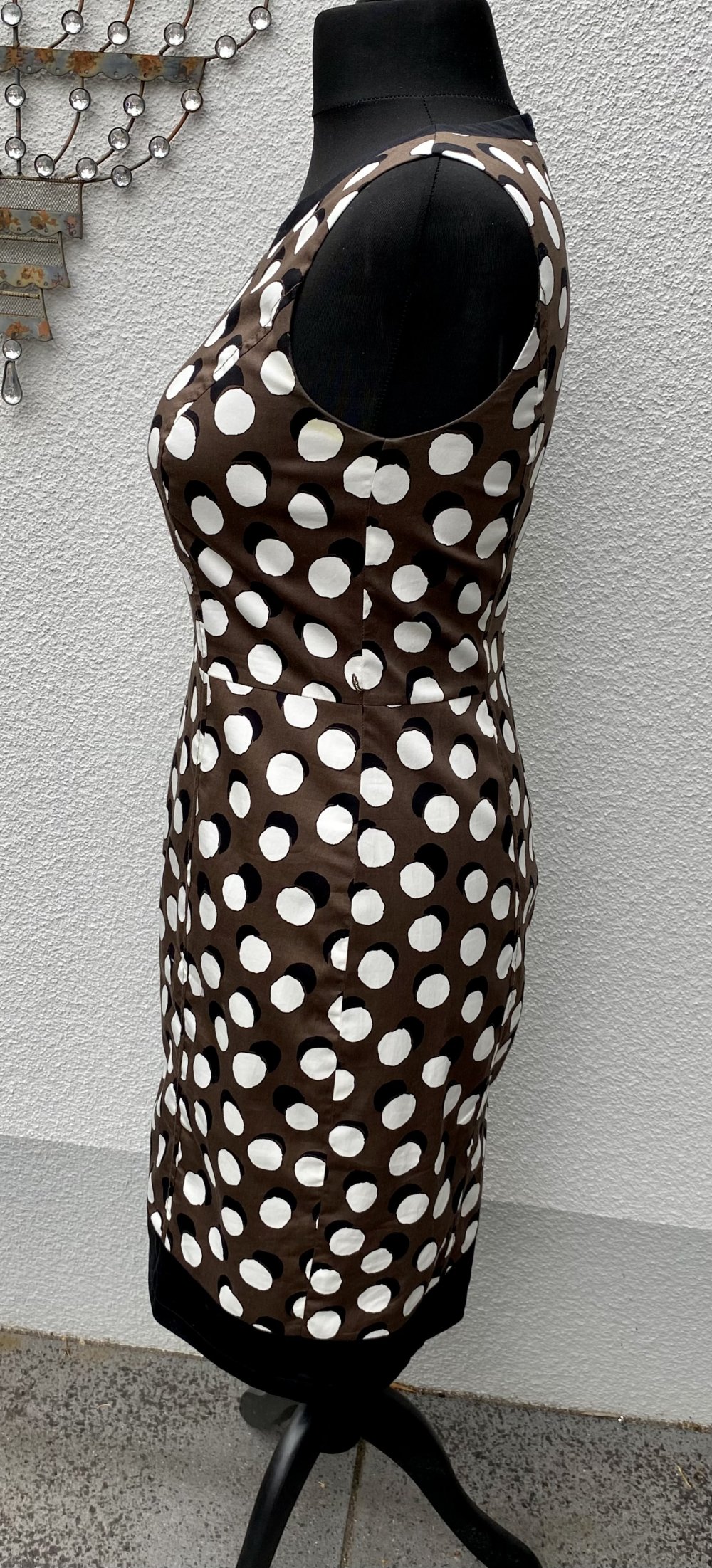 Gerry Weber, Kleid, Dots, ärmellos, braun/ schwarz/ weiß, Gr. 38