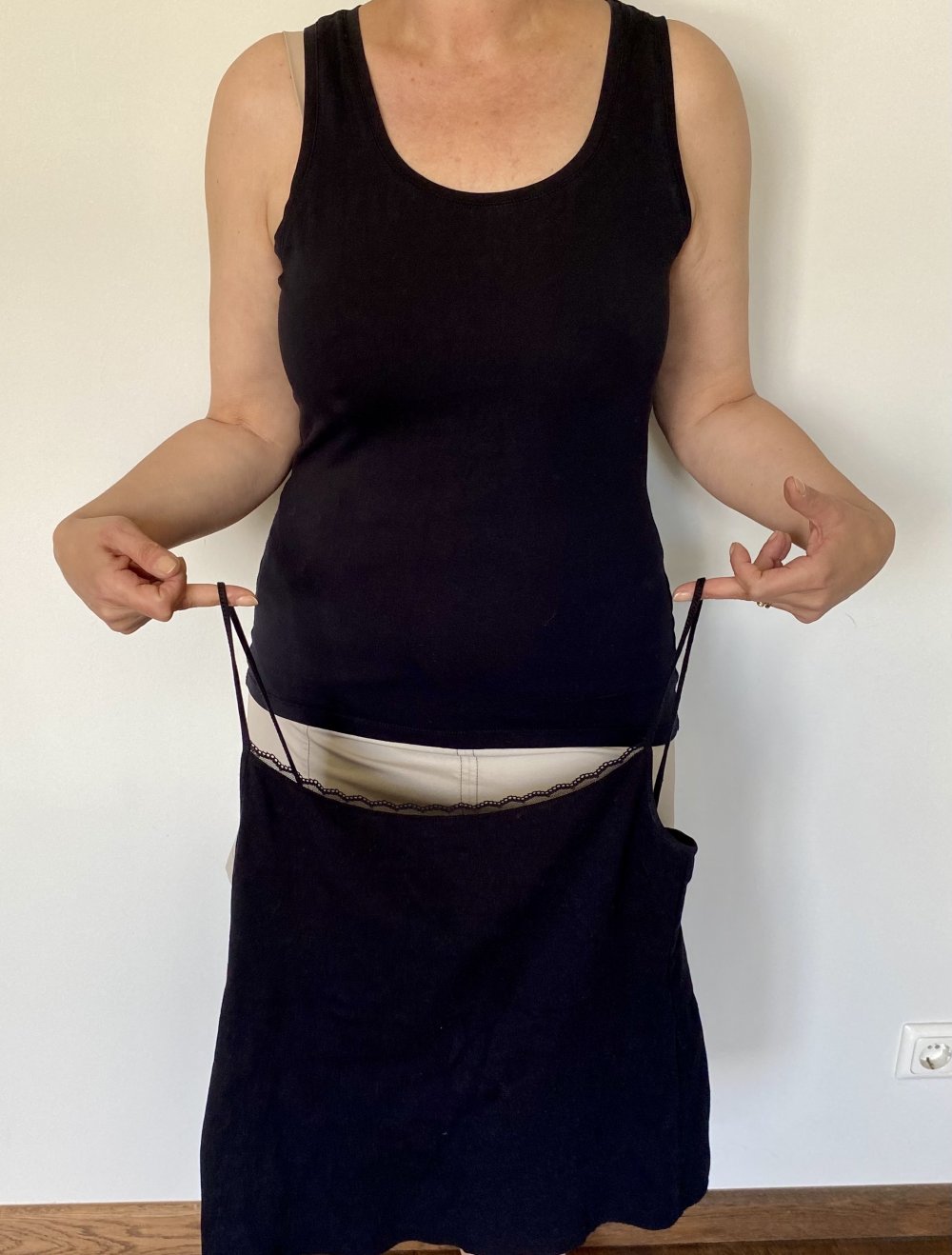 Oui, Top/ Trägerhemd, Set 2 Stück, schwarz, Gr. XL