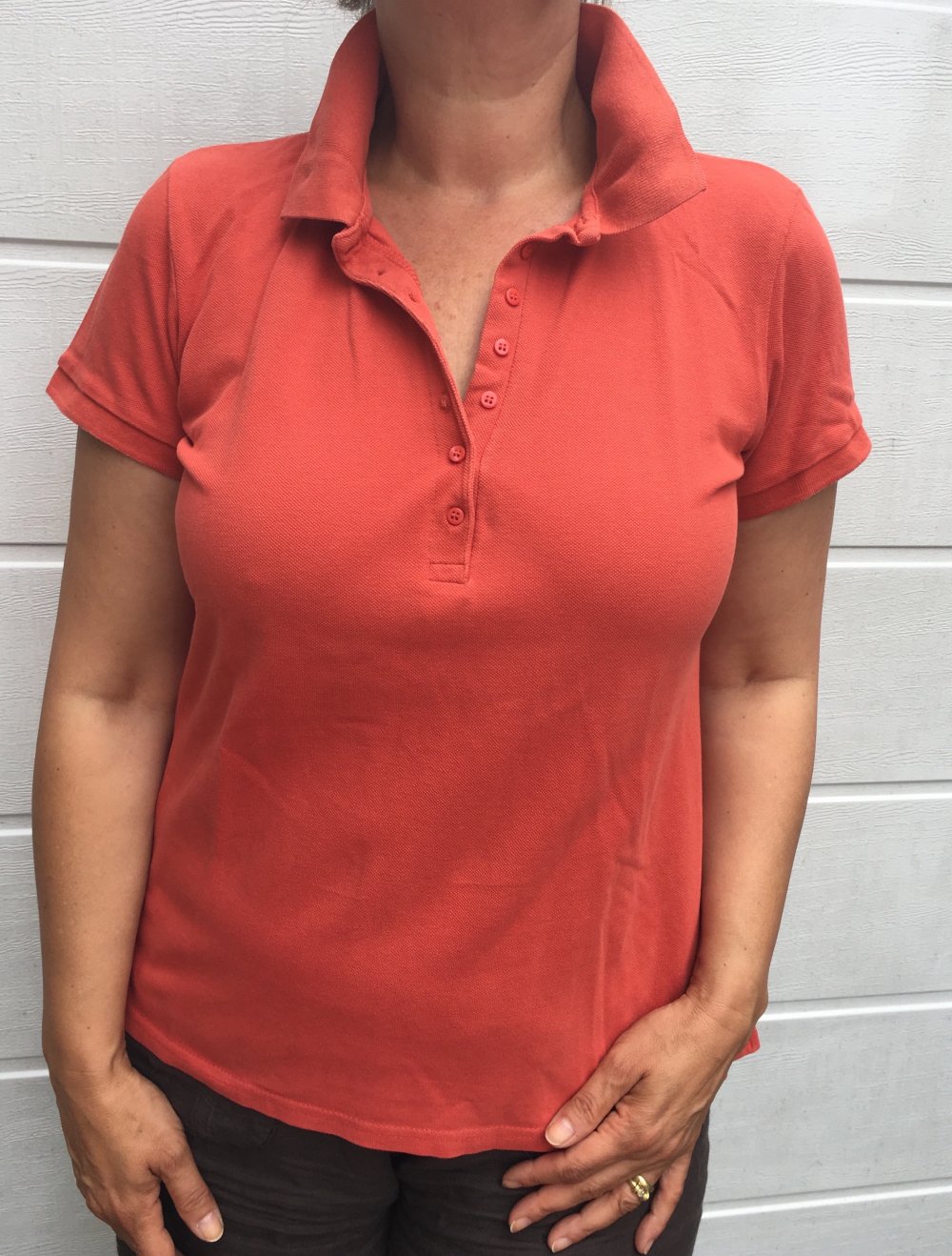 H&M, Poloshirt, rot, leichte A-Linie , Gr. L