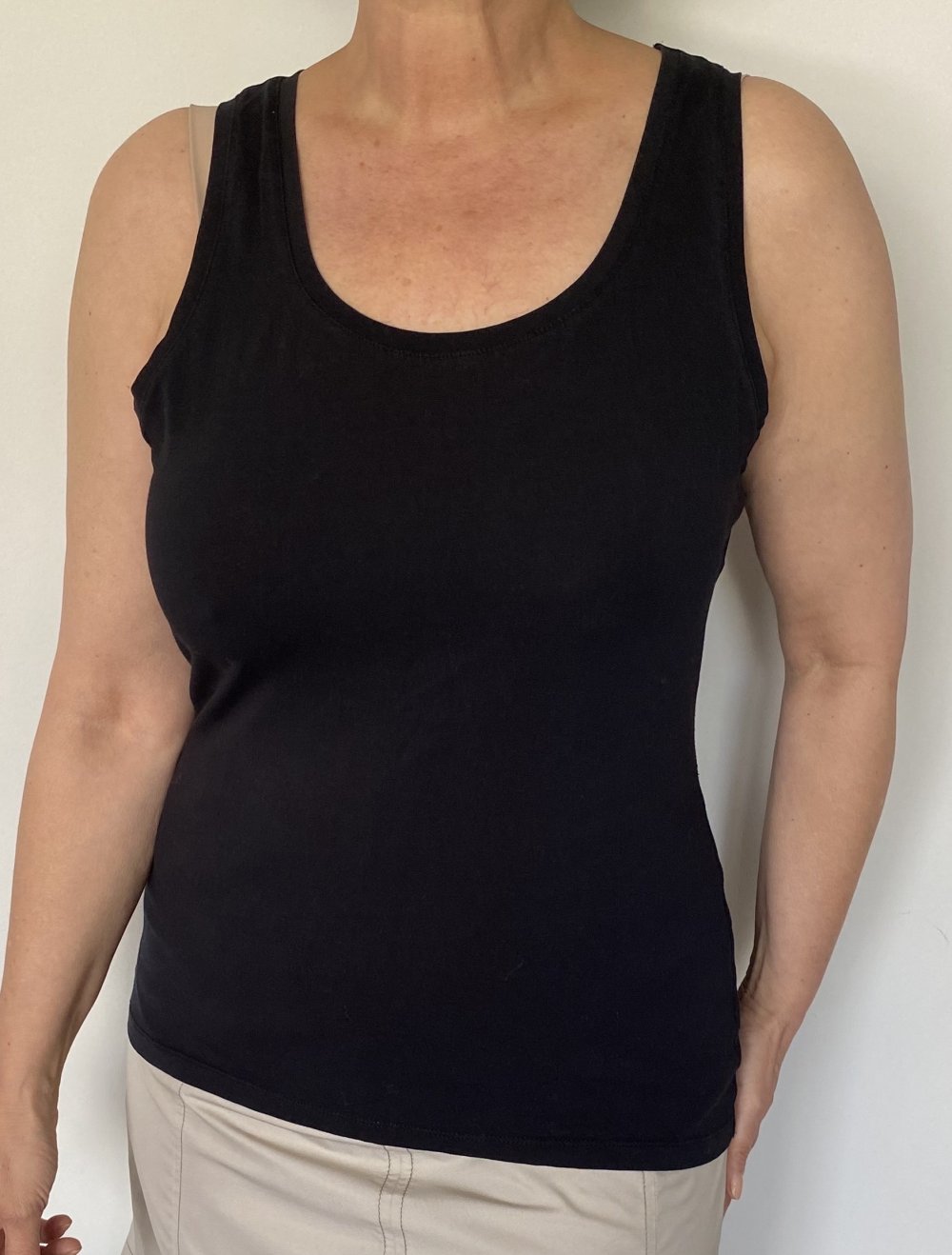 Oui, Top/ Trägerhemd, Set 2 Stück, schwarz, Gr. XL