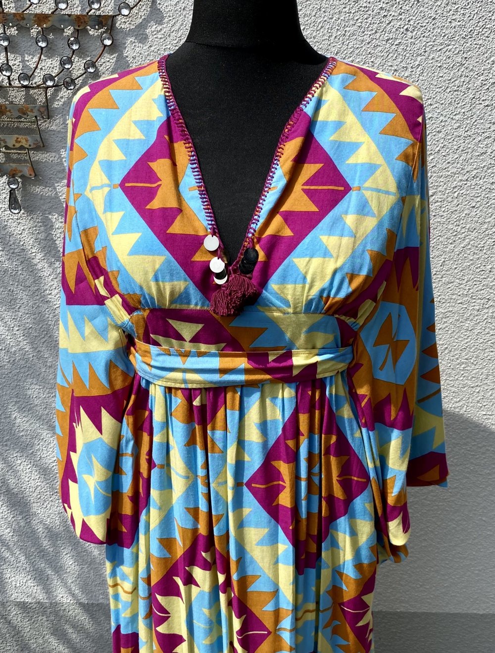 Feather & Find, Neu, Maxikleid, Boho, Aztec Muster, onesize