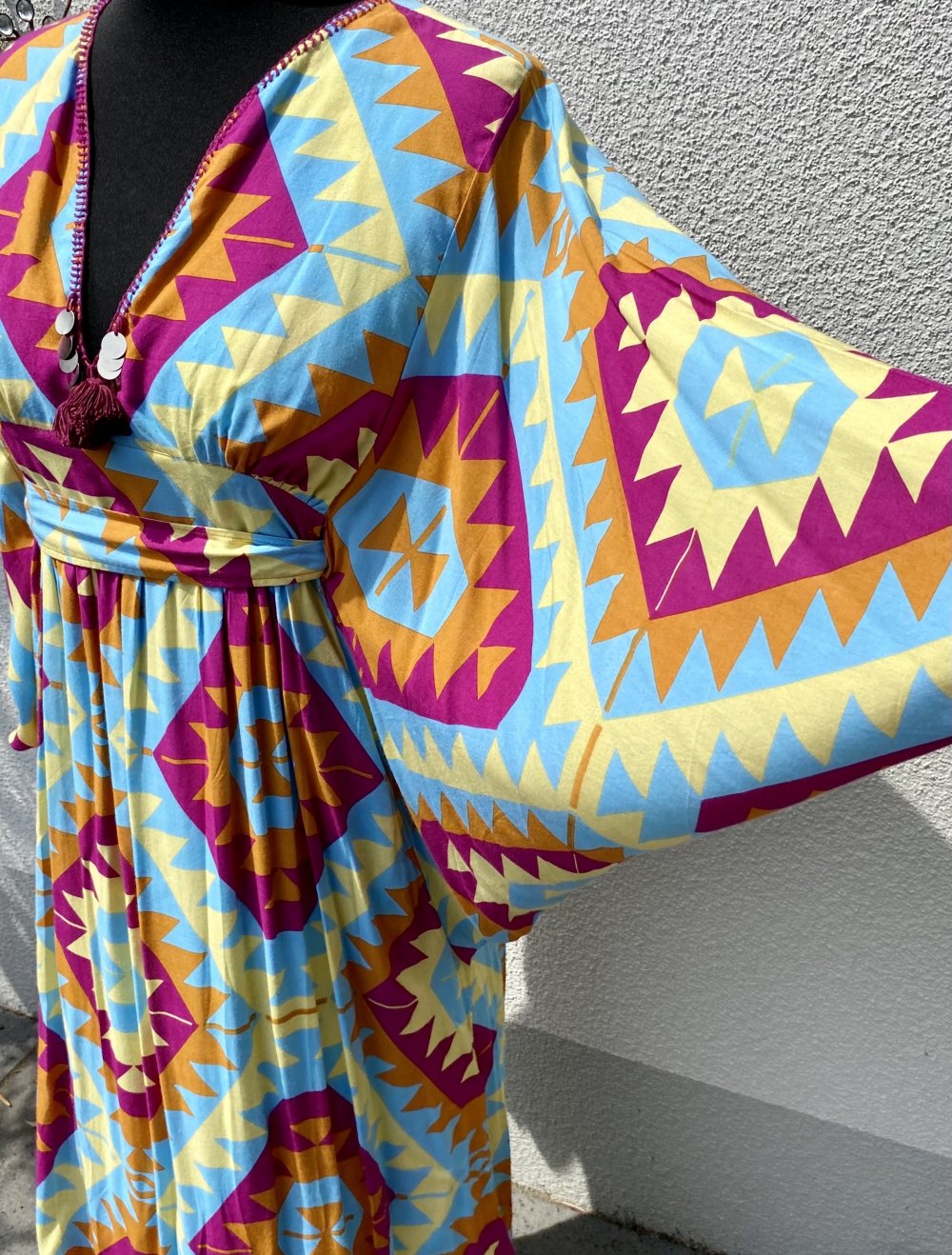 Feather & Find, Neu, Maxikleid, Boho, Aztec Muster, onesize